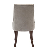 Upholstered Dining Chair with Curved Legs and High Backs, Set of 2 - Dining Chairs