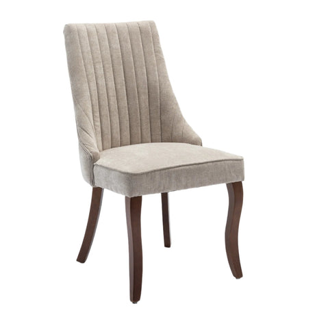 Upholstered Dining Chair with Curved Legs and High Backs, Set of 2 - Dining Chairs