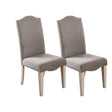 Upholstered Dining Chair with Nailhead Trim and Camel Back, Set of 2 - Dining Chairs