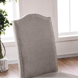 Upholstered Dining Chair with Nailhead Trim and Camel Back, Set of 2 - Dining Chairs