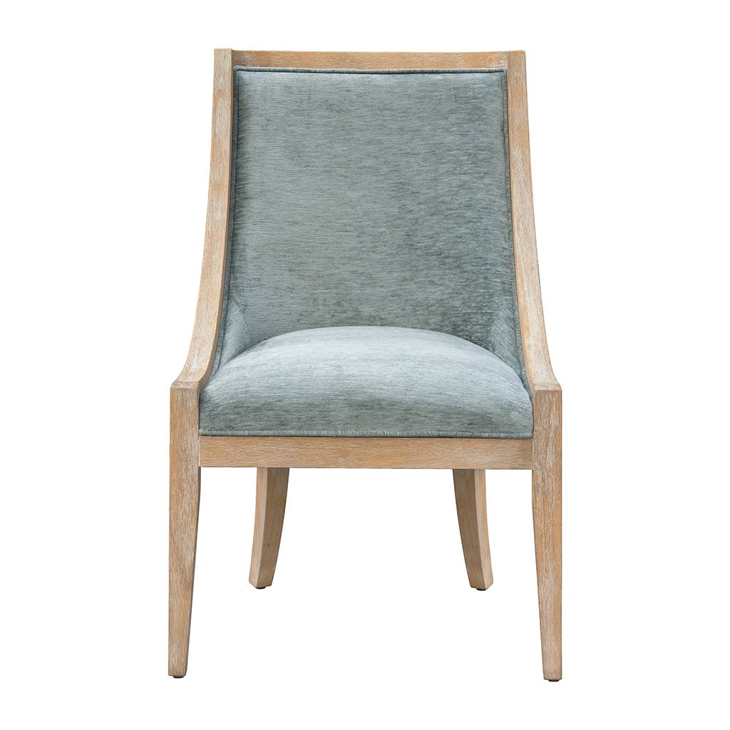 Upholstered Dining Chair with Nailhead Trim and Curved Back Legs - Dining Chairs
