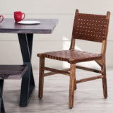 Upholstered Dining Chair with Open Back and Wood Frame, Set of 2 - Dining Chairs