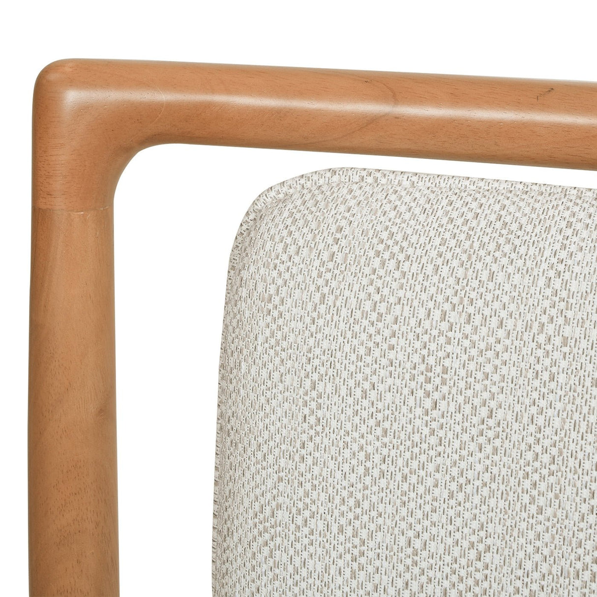Upholstered Dining Chair with Rubberwood Frame and High Back, Set of 2 - Dining Chairs
