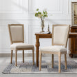 Upholstered Dining Chair with Square Back and Solid Wood Frame, Set of 2 - Dining Chairs