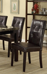 Upholstered Dining Chair with Tufted Back and Wood Legs, Set of 2 - Dining Chairs