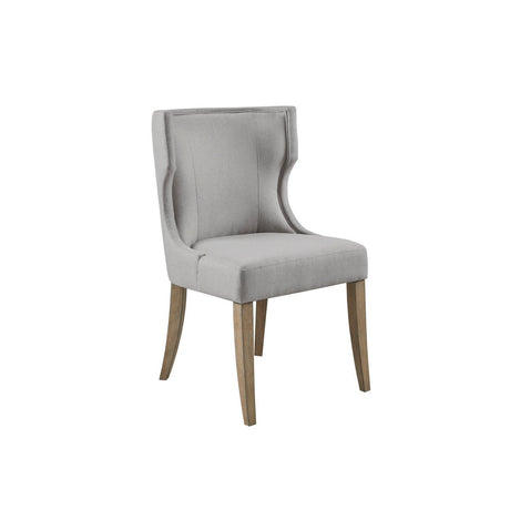 Upholstered Dining Chair with Wing Back and Piping Detail - Dining Chairs