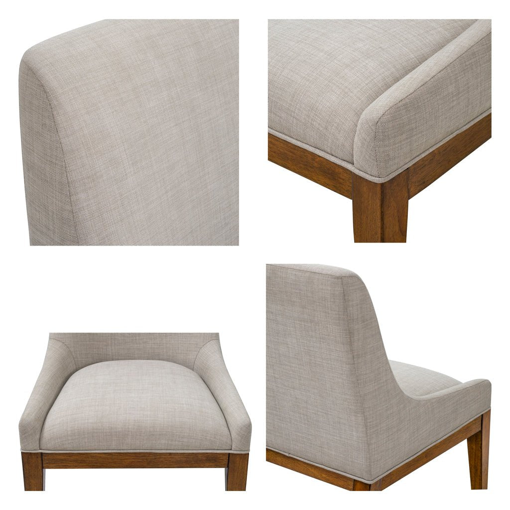 Upholstered Fabric Dining Chairs with Armless , Set of 2 - Dining Chairs
