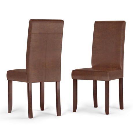 Upholstered Faux Leather Dining Chair, Set of 2 - Dining Chairs