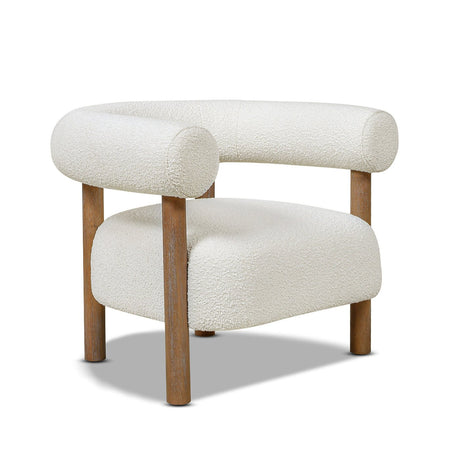 Upholstered Open Back Barrel Chair - Accent Chairs