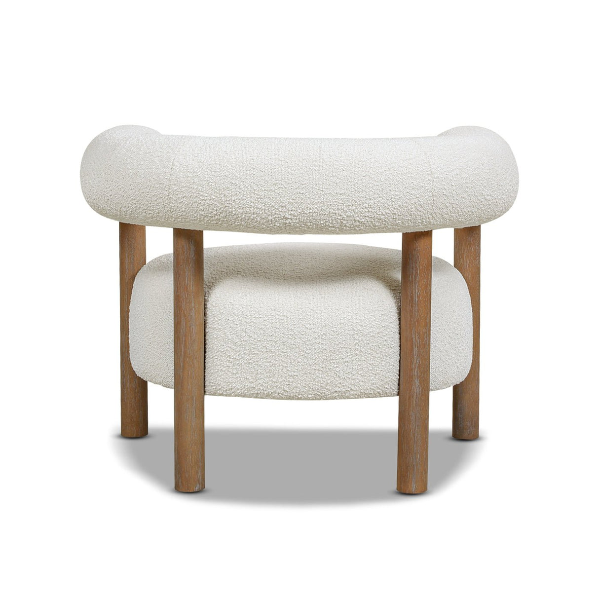 Upholstered Open Back Barrel Chair - Accent Chairs