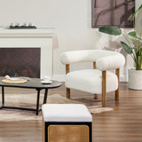 Upholstered Open Back Barrel Chair - Accent Chairs