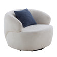 Upholstered Swivel Accent Chair with Metal Base - Accent Chairs
