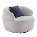 Upholstered Swivel Accent Chair with Metal Base - Accent Chairs
