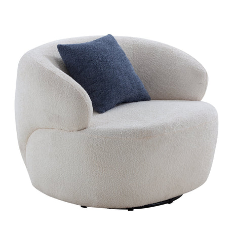 Upholstered Swivel Accent Chair with Metal Base - Accent Chairs