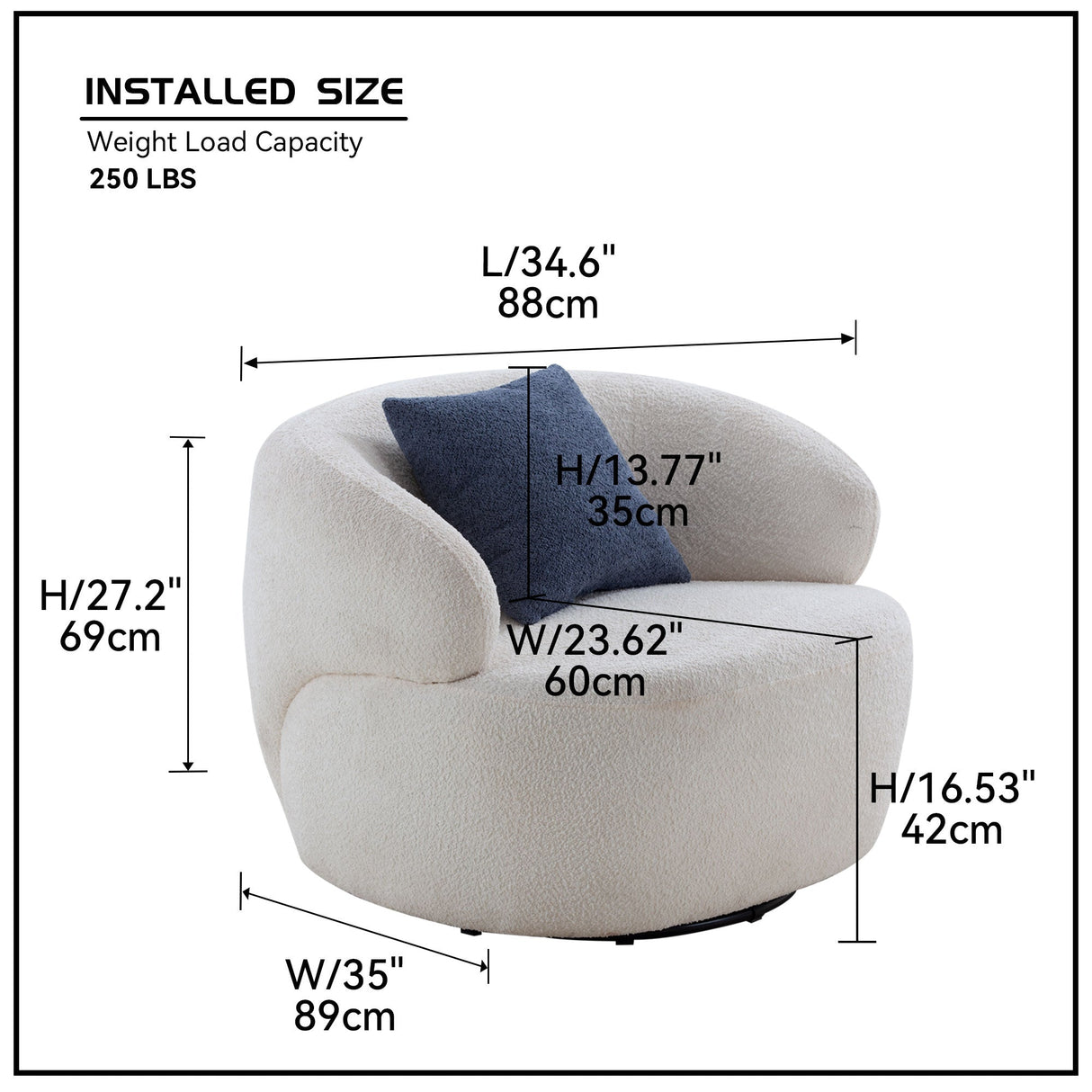 Upholstered Swivel Accent Chair with Metal Base - Accent Chairs