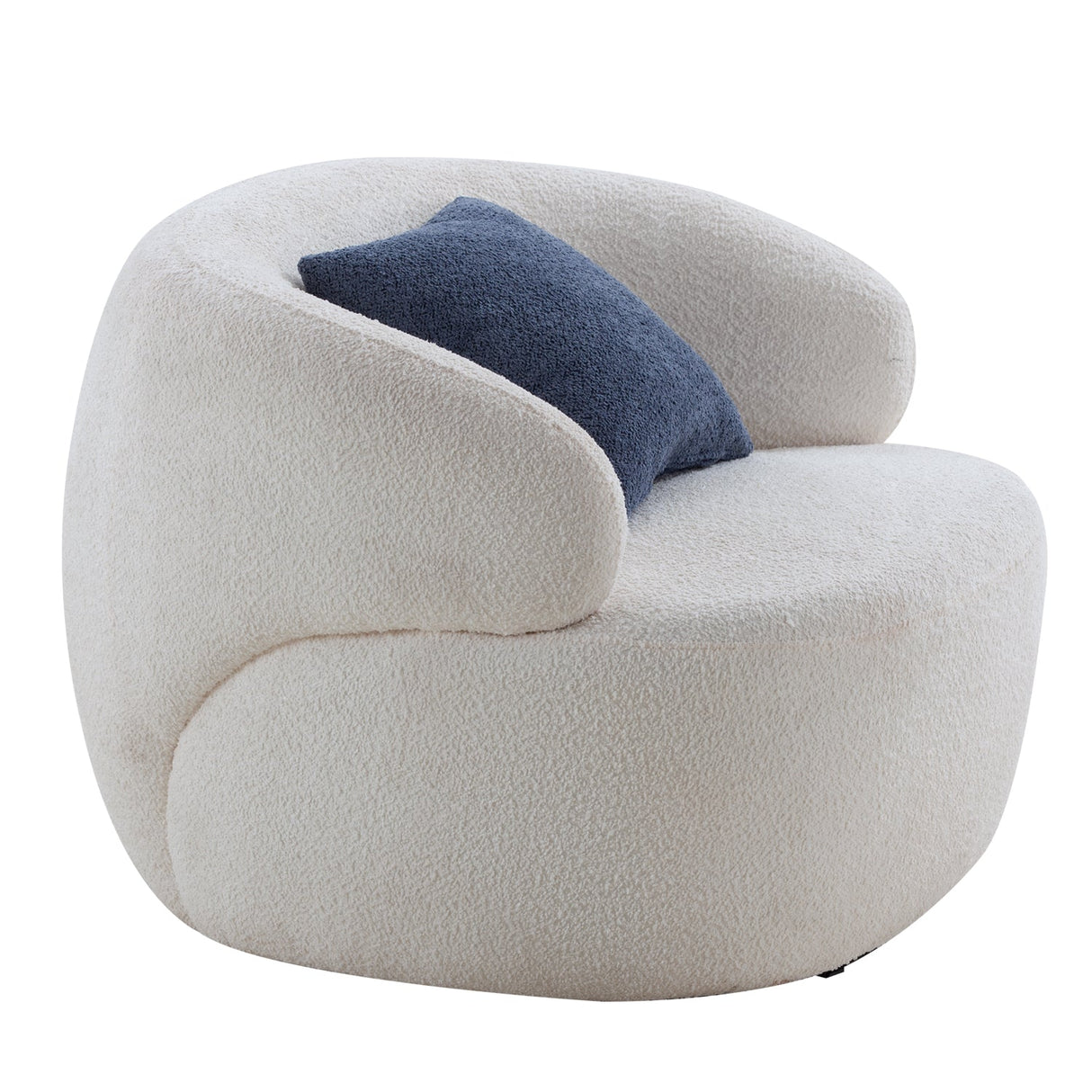 Upholstered Swivel Accent Chair with Metal Base - Accent Chairs