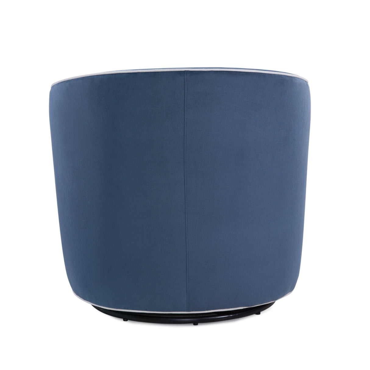 Upholstered Swivel Chair with Cream Welt, Sloped Arms and Removable Cushion - Accent Chairs