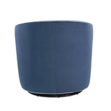 Upholstered Swivel Chair with Cream Welt, Sloped Arms and Removable Cushion - Accent Chairs