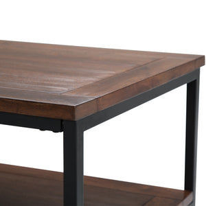 Skyler 48 Inch Wide Solid Mango Wood Coffee Table in Dark