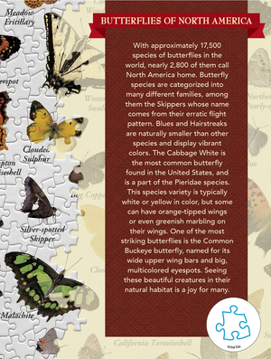 Butterflies of North America 1000 Piece Puzzle