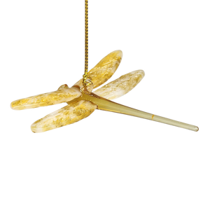 Egyptian Glass Dragonfly Ornament - Yellow