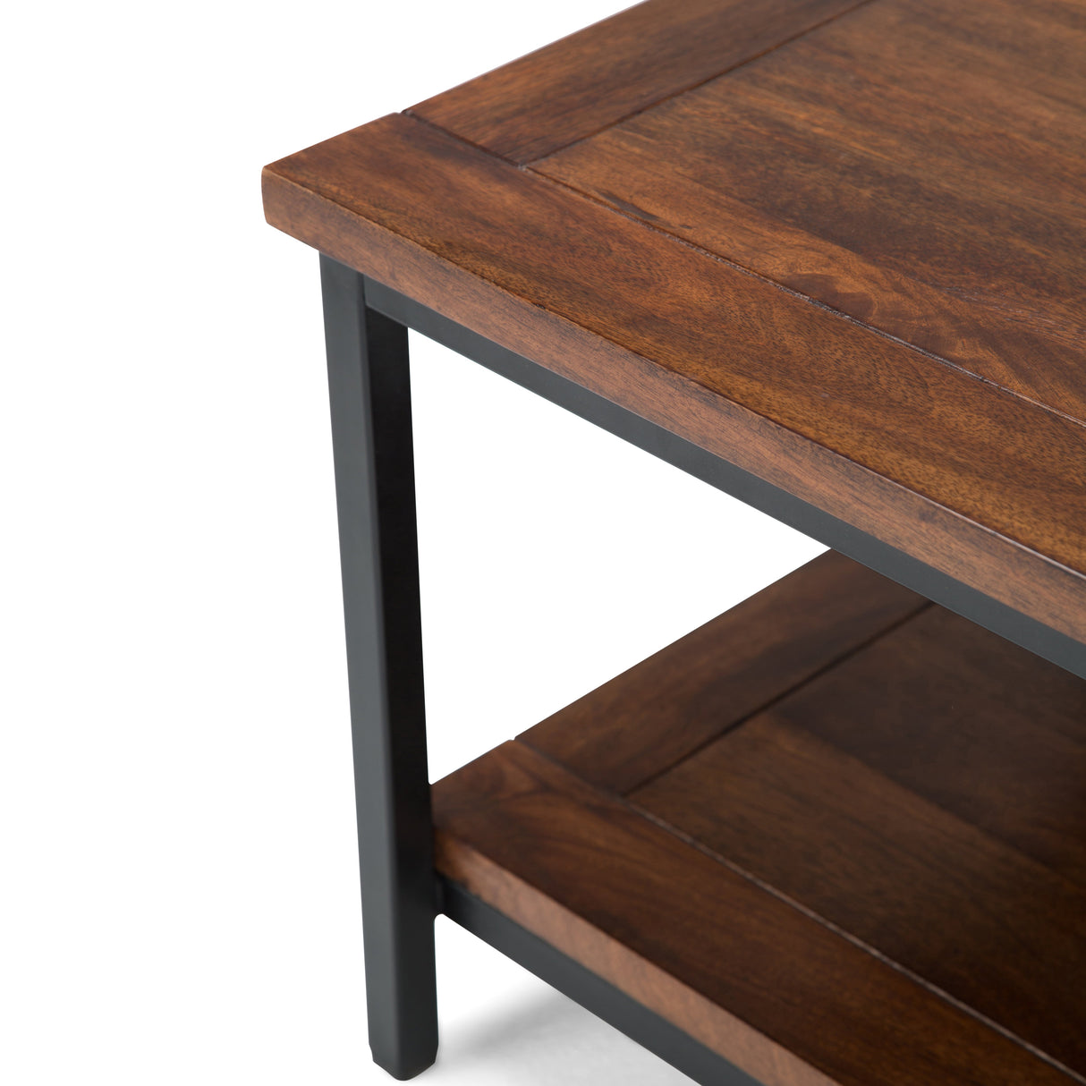 Skyler 48 Inch Wide Solid Mango Wood Coffee Table in Dark
