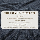 Cotton textured bath towel set - acacia collection