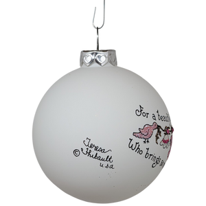 Christmas Keepsake Glass Ornament - For a Beautiful Granddaughter