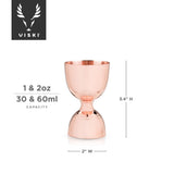 Copper canterbury jigger by viski®