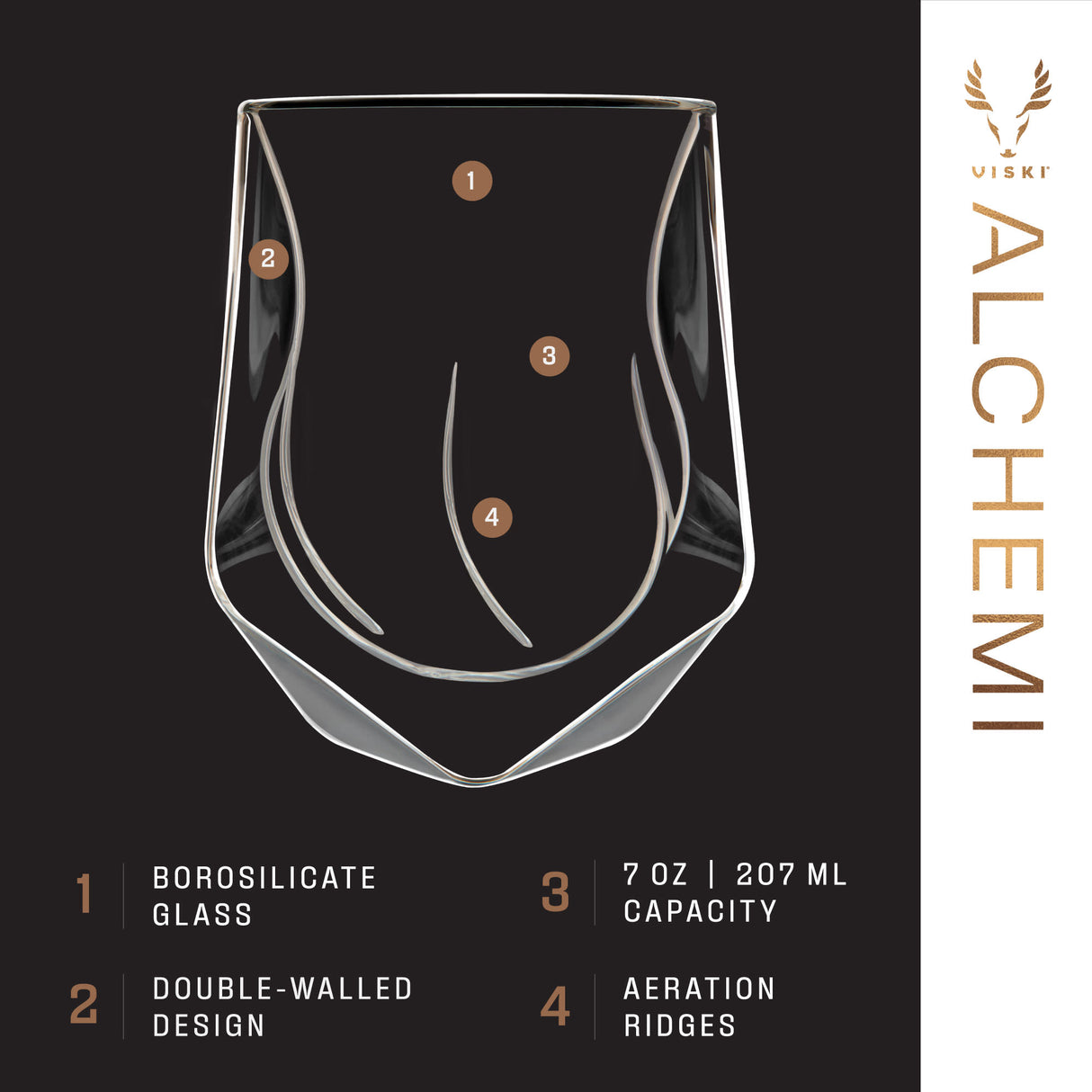 Alchemi double-walled aerating tumbler viski®