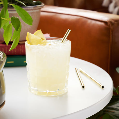 Belmont stainless steel lowball straws in gold viski®