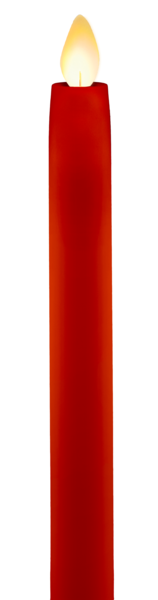 LuxuryLite LED Resin Taper Candle - 2 Pack - Red