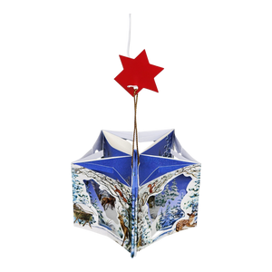 Popup Mini Book German Ornament - Frohes Fest Nature