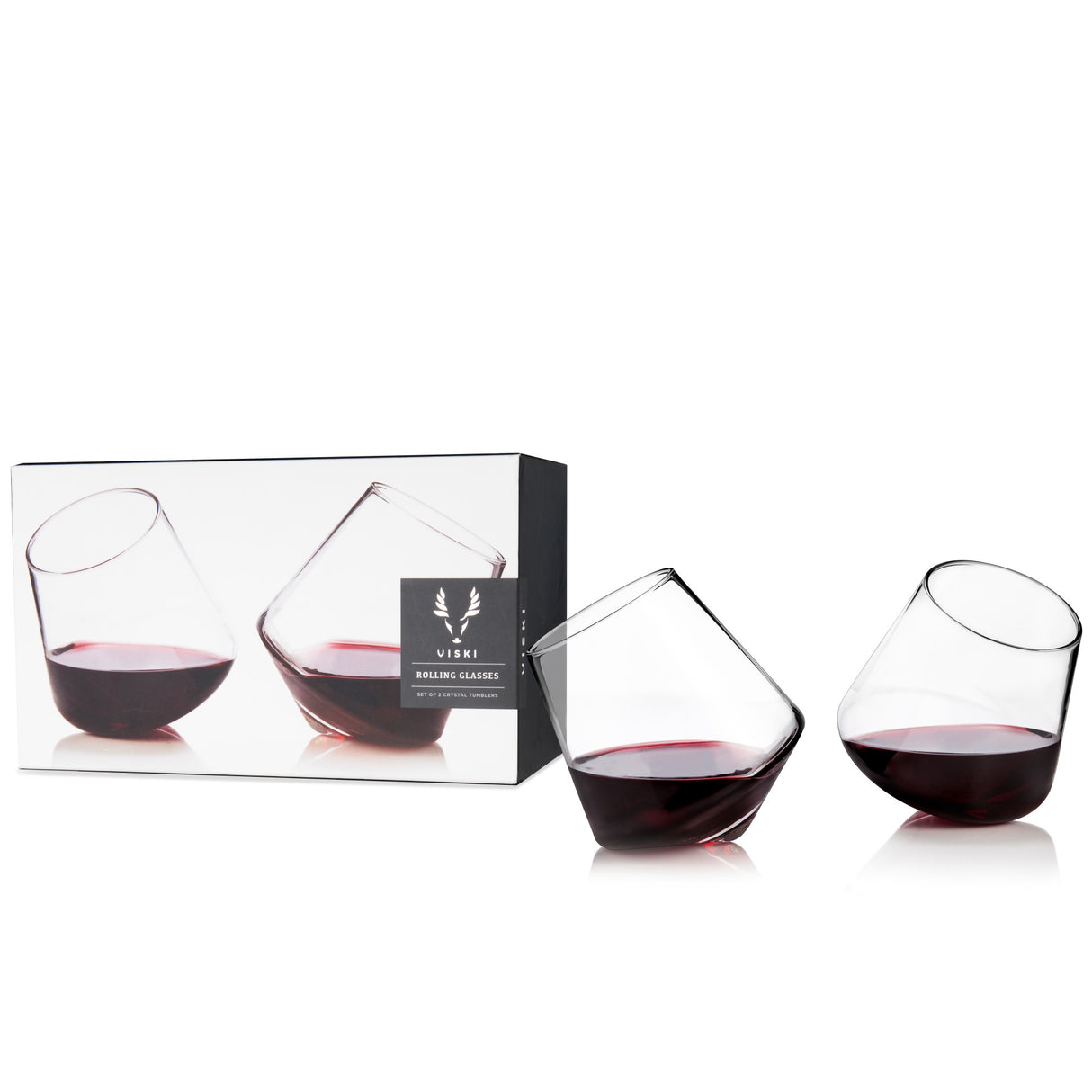 Rolling-crystal-wine-glasses-viski®-Wine-Glasses