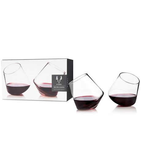 Rolling-crystal-wine-glasses-viski®-Wine-Glasses