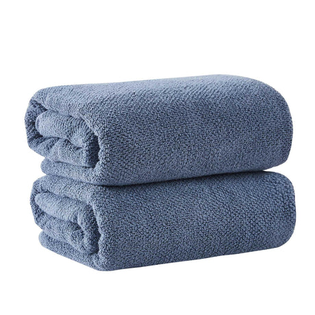 Cotton textured bath towel set - acacia collection