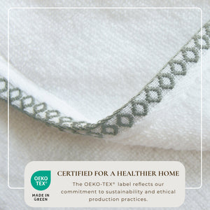 Cotton Border-Stitched 6-Piece Towel Set - Valery Collection