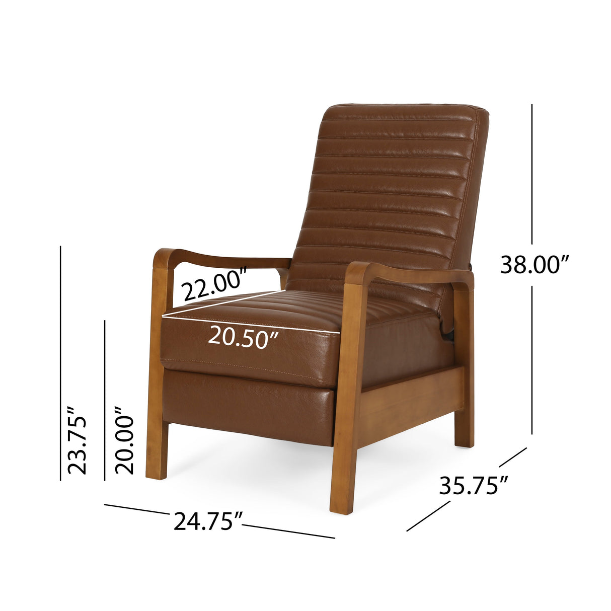 Mid-Century Modern Manual Club Recliner