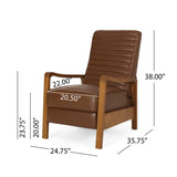 Mid-Century Modern Manual Club Recliner