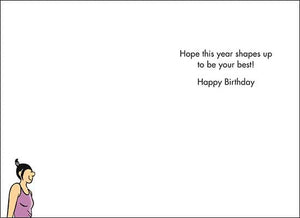 Birthday Card - Midlife Yoga Pose