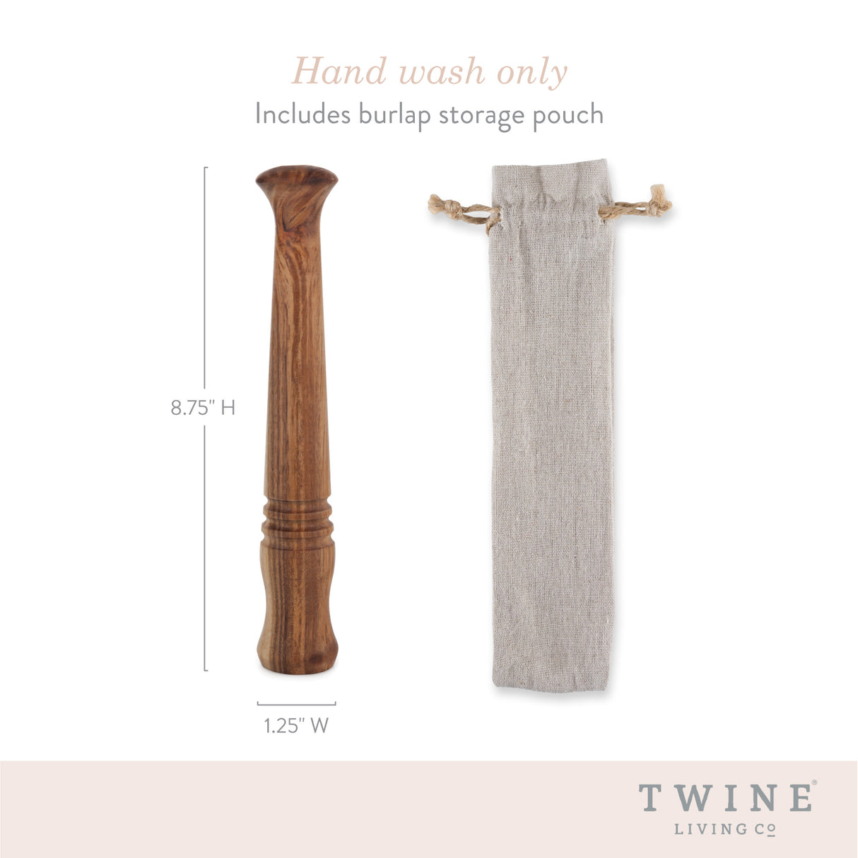Acacia wood muddler by twine®
