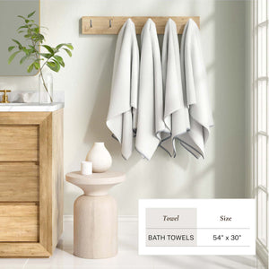 Cotton Border-Stitched 6-Piece Towel Set - Valery Collection