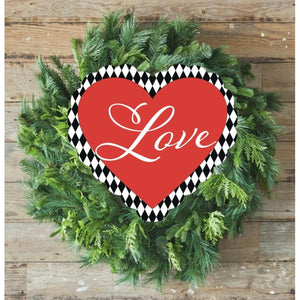 Valentine Love Harlequin Heart Sign