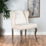 Valsa Upholstered Accent Chair with Nailhead Trim and Wing Back - Accent Chairs