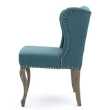 Valsa Upholstered Accent Chair with Nailhead Trim and Wing Back - Accent Chairs
