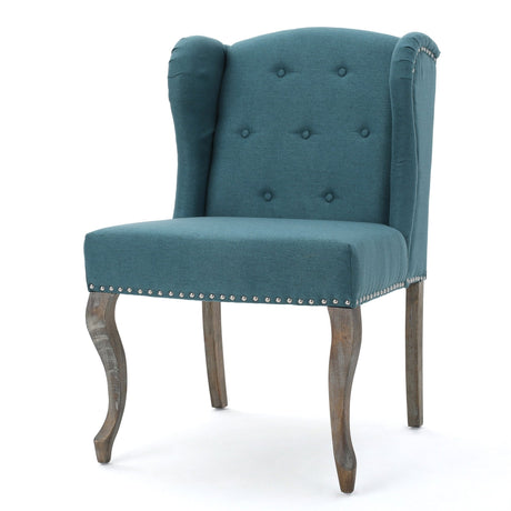 Valsa Upholstered Accent Chair with Nailhead Trim and Wing Back - Accent Chairs