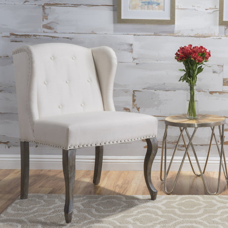 Valsa Upholstered Accent Chair with Nailhead Trim and Wing Back - Accent Chairs
