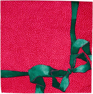 Tied With A Bow Red And  Spruce Luncheon Napkins