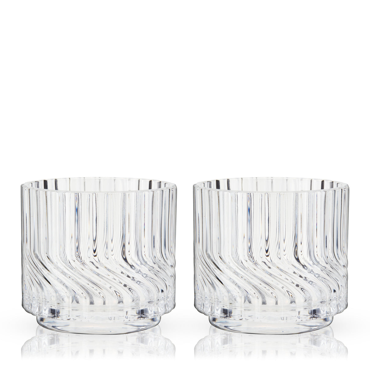 Zephyr Crystal Lowball Tumblers, Set of 2