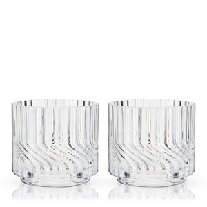 Zephyr Crystal Lowball Tumblers, Set of 2